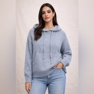 Zara Soft Gray Cowl Neck Sweater